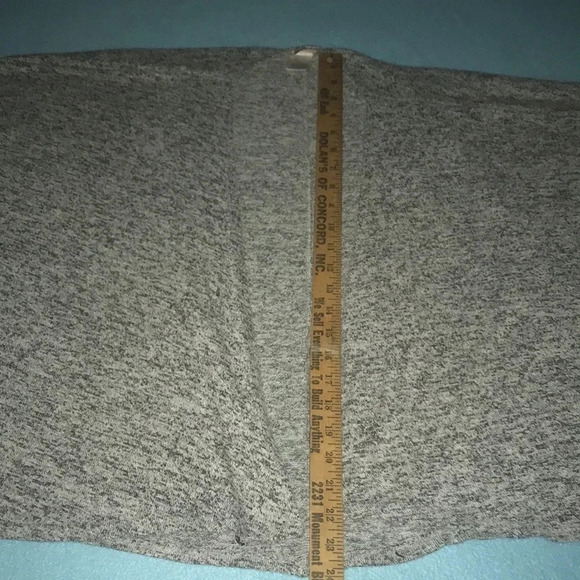 LUNA Chix heather gray knit short sleeve open front cardigan USA made size S/M - Picture 5 of 5